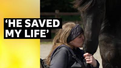 Faye O'Hara with her horse Majestic