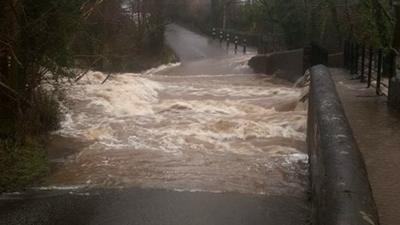 Flooding in Llandygai