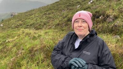 A group of converted Muslims have taken a 20km pilgrimage to honour the first British-born woman to make the pilgrimage to Mecca.