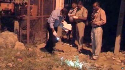 Police in Delhi collect evidence