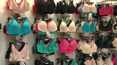 bras on display