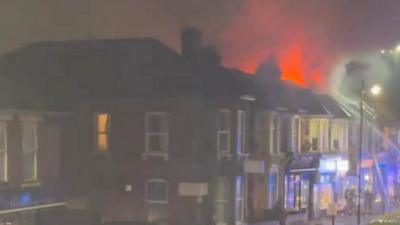 Fire on Fawcett Road, Southsea