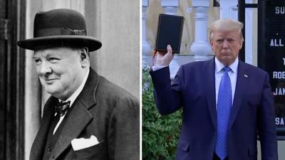 Winston Churchil and Donald Trump