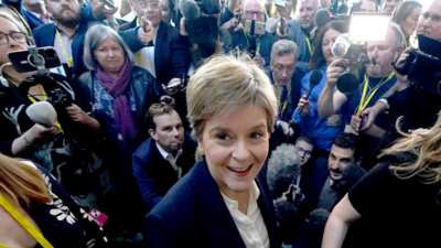 Nicola Sturgeon arrives at the conference