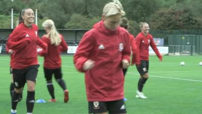 Wales winger Natasha Harding said the current team hopes to inspire the next generation of footballers.