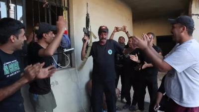 Iraqi special forces dancing