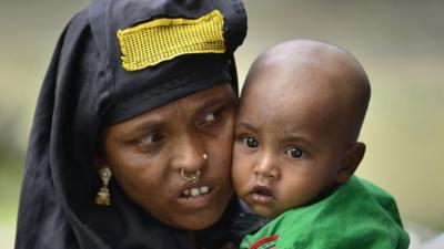 woman and child in Assam in India