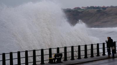 Rough seas at Whitby