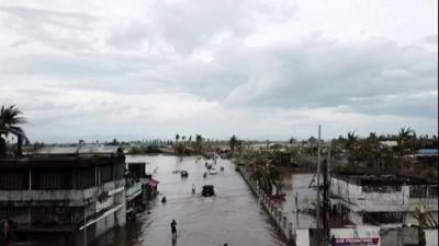 Flooded village