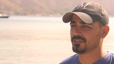 Boat survivor, Jay, in a BBC interview