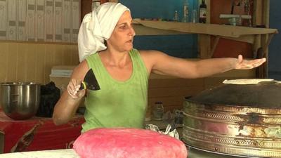 Syrian lady cooking