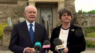 Martin McGuinness and Arlene Foster