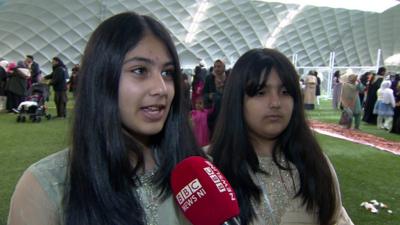 Two girls at an Eid event