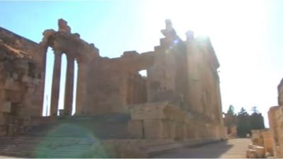 The Roman temples ruins in Baalbek.