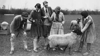 Lady Eve Balfour with friends