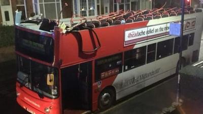 Bus without roof