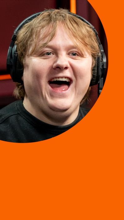 Lewis Capaldi smiling in the Radio 2 studio