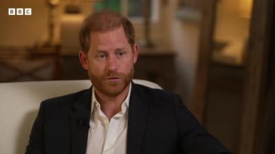 Duke of Sussex sat in a suit
