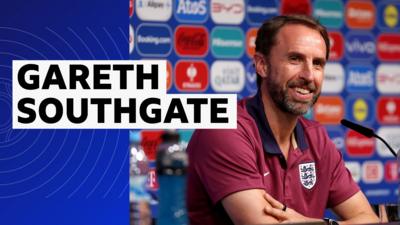 Gareth Southgate talks at England news conference