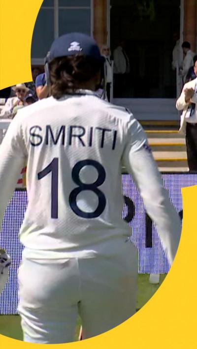 Smriti Mandhana walking after getting out