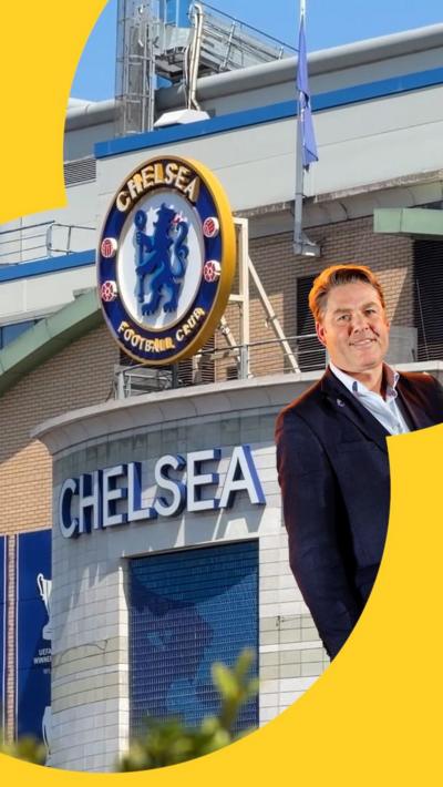 Cutout of Richard Masters at Stamford Bridge