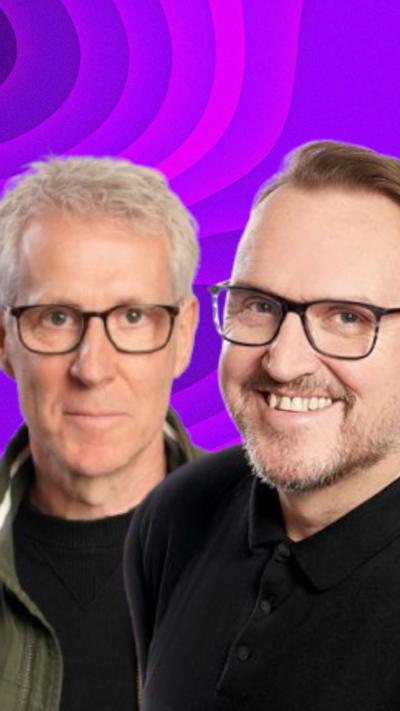 A composite image of two men wearing glasses smile at the camera. Alun Newman is on the left, Rick Jackson, who has stubble, is on the right.