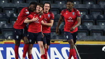 Ross County celebrate at Kilmarnock