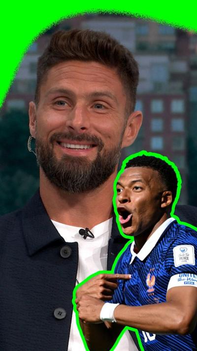 Olivier Giroud and Kylian Mbappe 