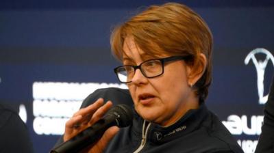 Baroness Tanni Grey-Thompson speaks at an event