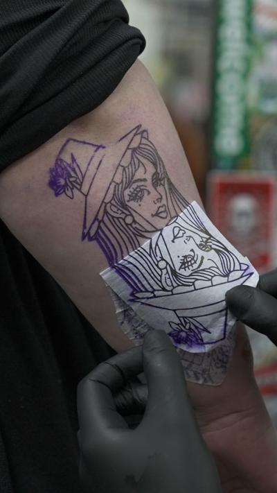 A tattoo of a Welsh lady 