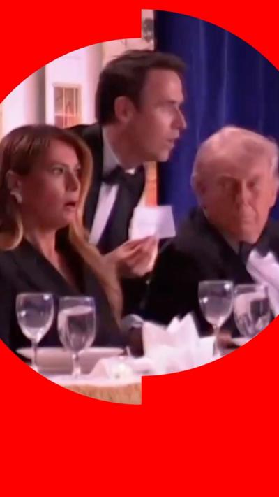 Melania Trump, Oz Pearlman and Donald Trump looking shocked