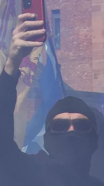 PROTESTOR AT GLASGOW GREEN