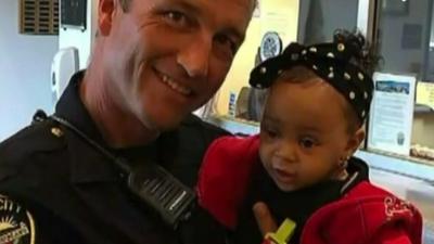 Officer and baby