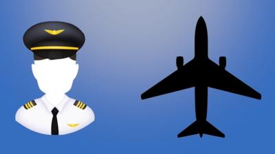 Pilot and plane graphic