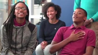 Students react to seeing Barack Obama