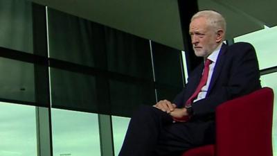 Laura Kuenssberg with Jeremy Corbyn