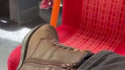 A passenger tweeted footage of the sounds, like sighs from a pornographic film, played over the tannoy.