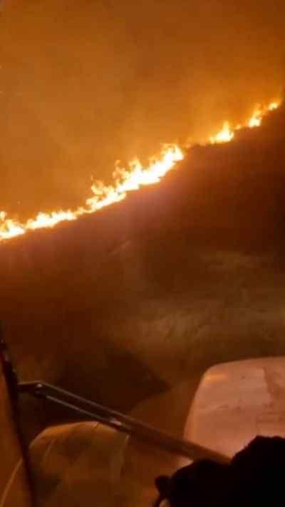 Fire on moorland