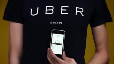 Uber t-shirt and app