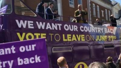 Nigel Farage campaigning in Dudley in 2016