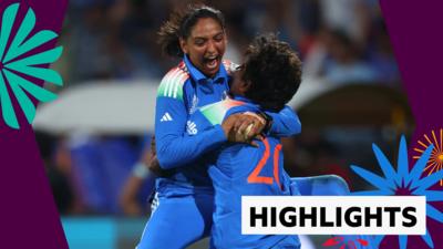 Harmanpreet Kaur and Arundhati Reddy celebrate for India