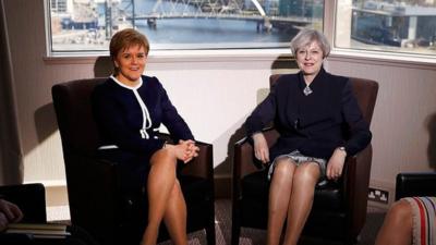 Nicola Sturgeon and Theresa May