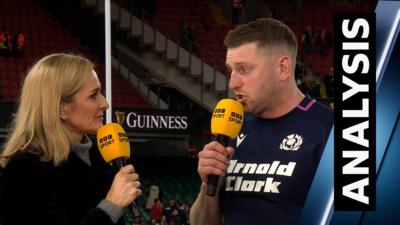 Gabby Logan and Finn Russell