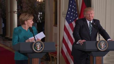 Angela Merkel and Donald Trump