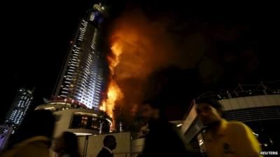 Dubai skyscraper blaze