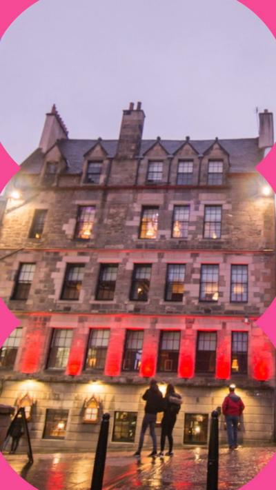 An Edinburgh street at night