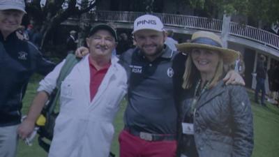 Andy Sullivan with his parents