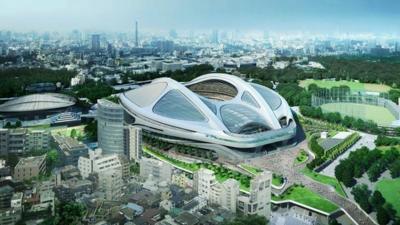 The now scrapped design for the 2020 Japan Olympic stadium