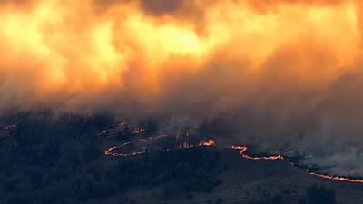 Wildfires burning in the US state of Texas