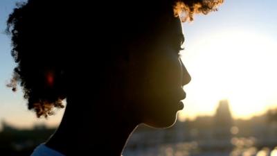 woman looking into distance